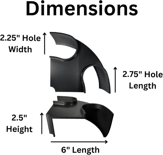 Black underground aquarium underground corner cave dimensions including hole width, hole length, height of cave and length of cave.