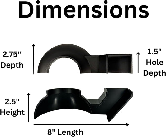 Underground aquarium dome tunnel black cave dimensions including depth of cave, length of cave, and hole depth.