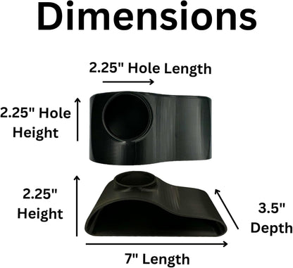 Size dimensions of aquarium underground tunnel cave including length, height, and depth.