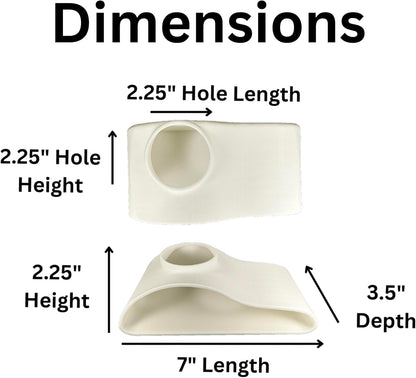 White aquarium underground single hole natural cave dimensions including hole length, hole height, cave length and cave depth.