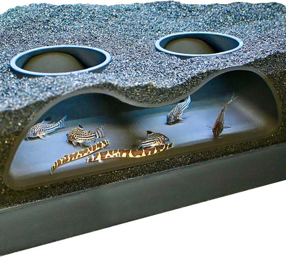 Aquarium Underground Cave Decor hide perfect for many fish tank fish like bettas, cory catfish, corydoras and other small fish