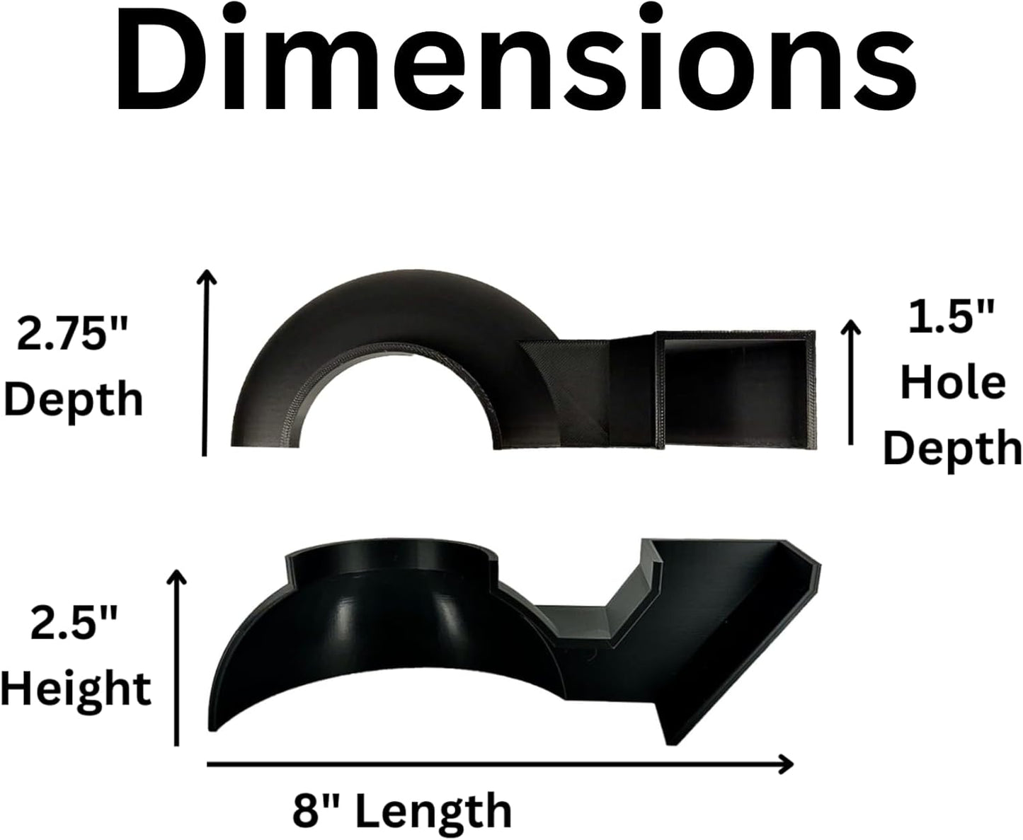 Underground aquarium dome tunnel black cave dimensions including depth of cave, length of cave, and hole depth.
