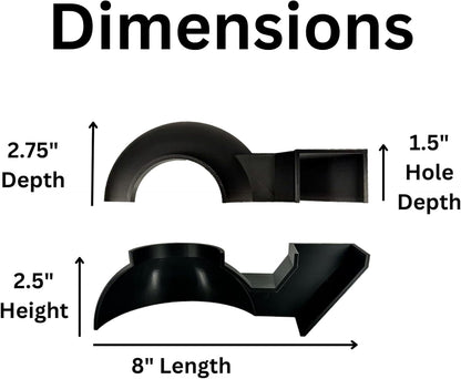 Underground aquarium dome tunnel black cave dimensions including depth of cave, length of cave, and hole depth.