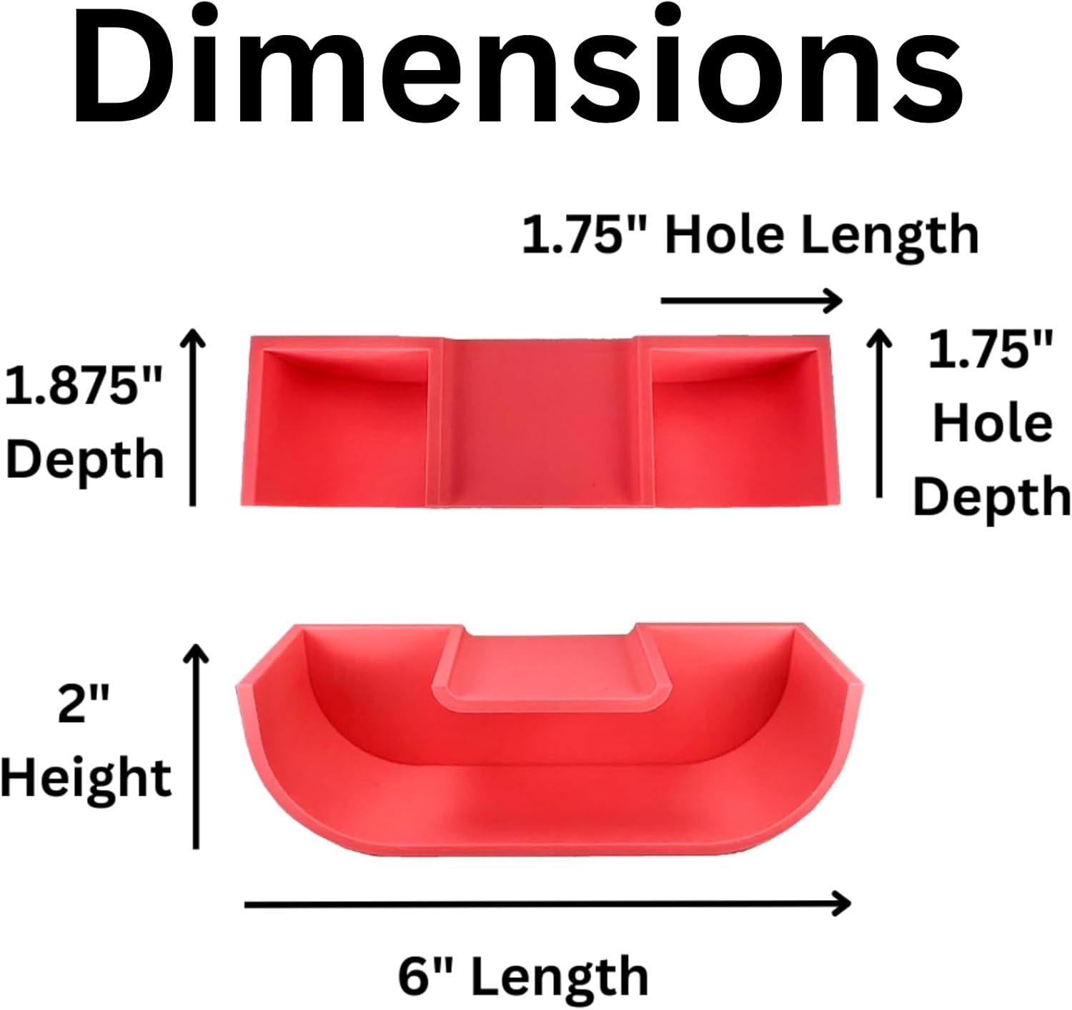 Betta underground pink hideout tunnel cave dimensions including hole length, hole depth, cave depth, cave length and cave height.