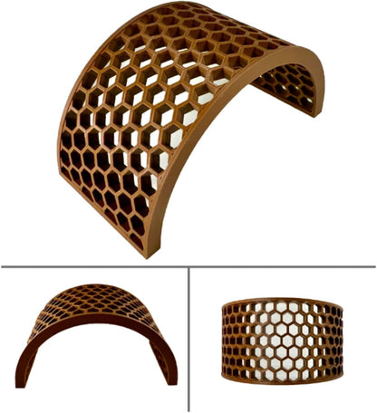 Brown hermit crab climbing bridge toy accessory. Provides safe hideout and exercise for hermit crabs.