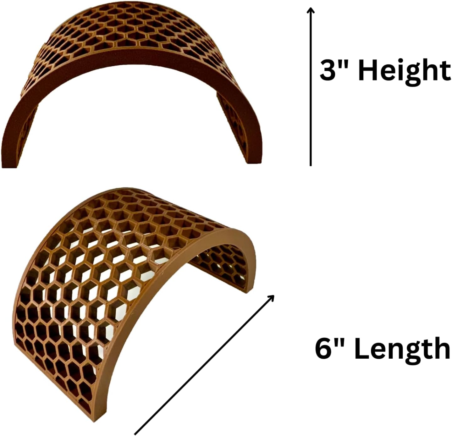 Hermit crab climbing bridge dimensions with height and length.