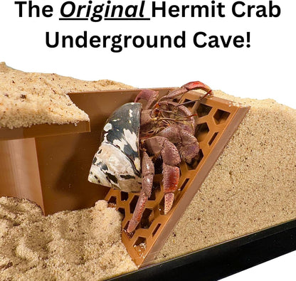 Original hermit crab corner underground tunnel cave decoration and enrichment.