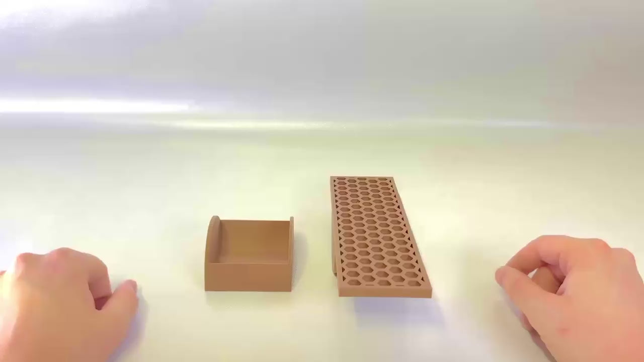 Video demonstration of how to put together hermit crab seesaw toy.