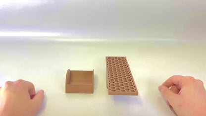 Video demonstration of how to put together hermit crab seesaw toy.