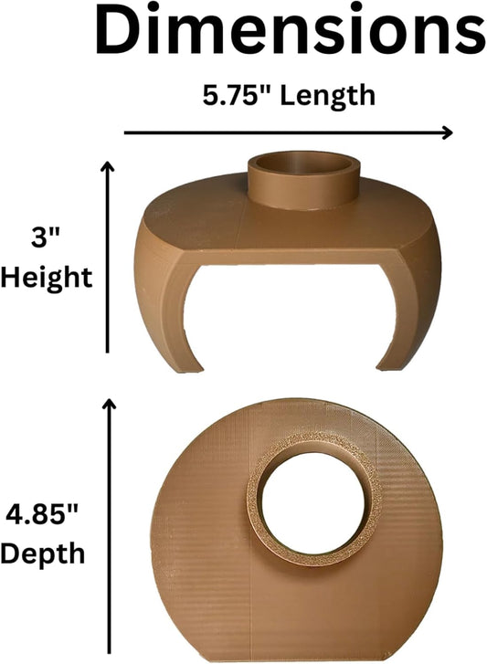 Reptile on-glass viewing hide dimensions including length, height, and depth.