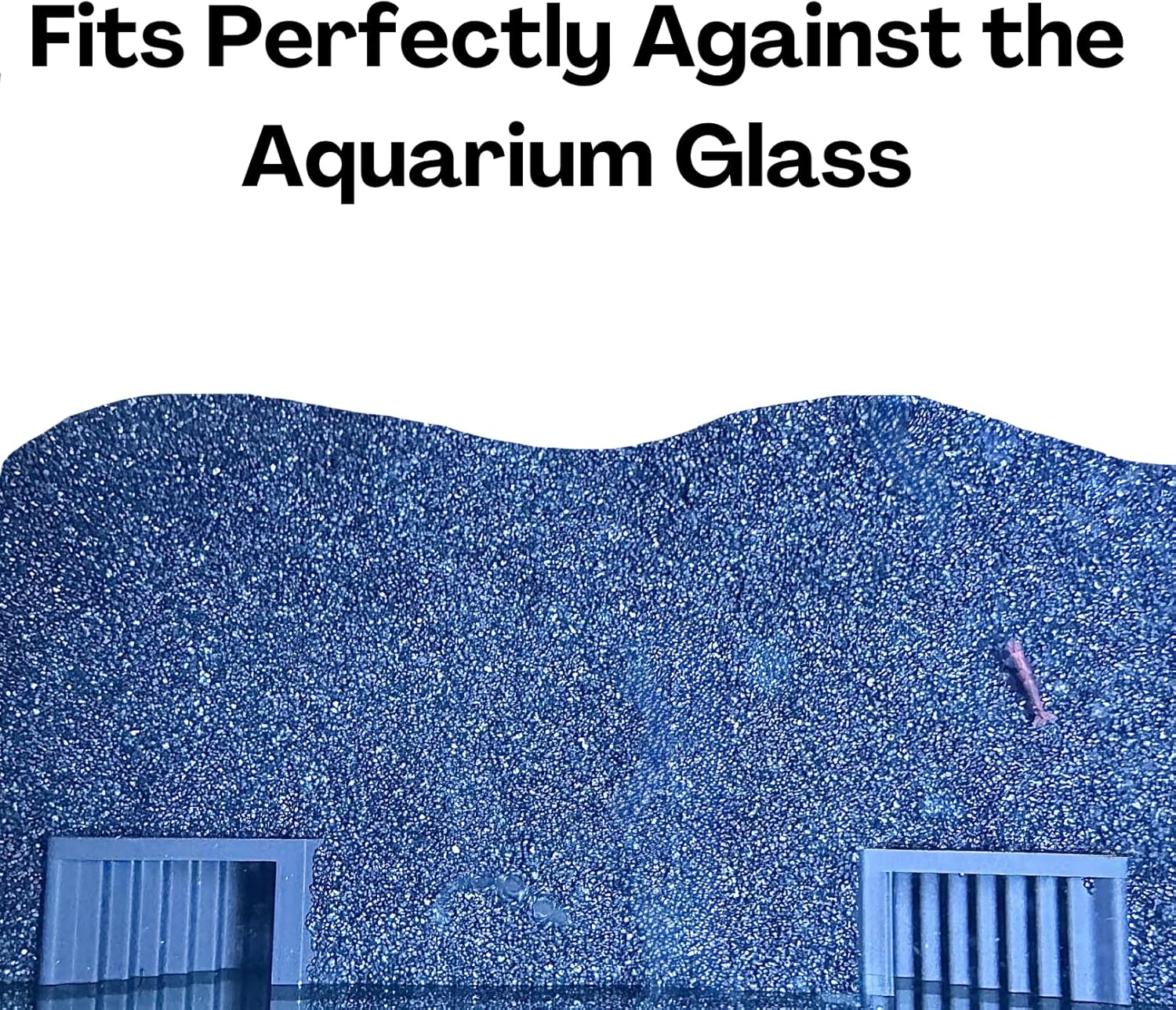 The shrimp underground maze tunnel fits perfectly against the aquarium glass. Makes for easy viewing experience.