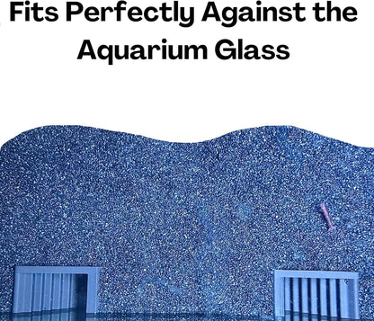 The shrimp underground maze tunnel fits perfectly against the aquarium glass. Makes for easy viewing experience.