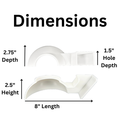Underground aquarium dome tunnel white cave dimensions including depth of cave, length of cave, and hole depth.