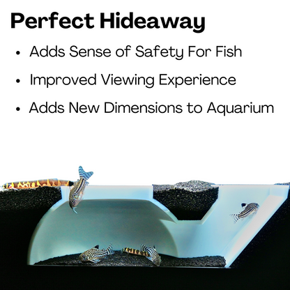 The white aquarium underground dome tunnel cave is the perfect hideaway for your fish. It adds a sense of safety for fish, improves viewing experience, and adds new dimensions to aquarium.